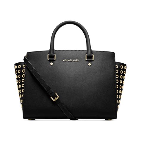 michael kors satchel selma black|Michael Kors selma satchel.